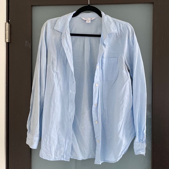 Old Navy Tops - Blue Button Up Shirt